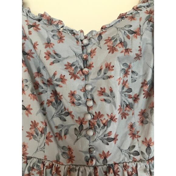 ANTHROPOLOGIE Gal Meets Glam  Marianna Floral Midi Dress Size 2 MISSING SASH - Picture 3 of 7